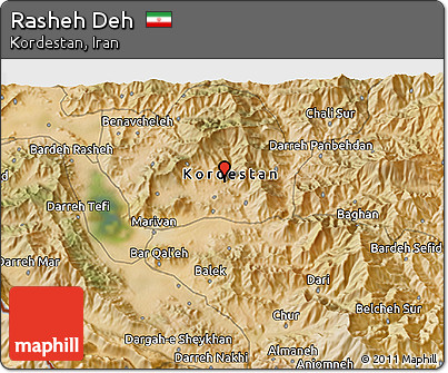 Satellite 3D Map of Rasheh Deh
