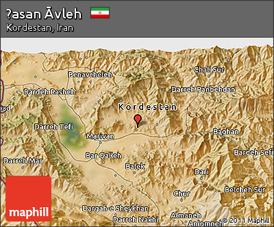 Satellite 3D Map of Ḩasan Āvleh