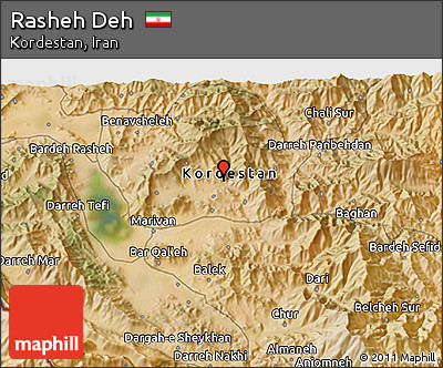 Satellite 3D Map of Rasheh Deh