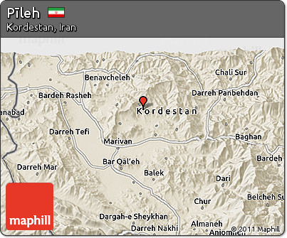 Shaded Relief 3D Map of Pīleh