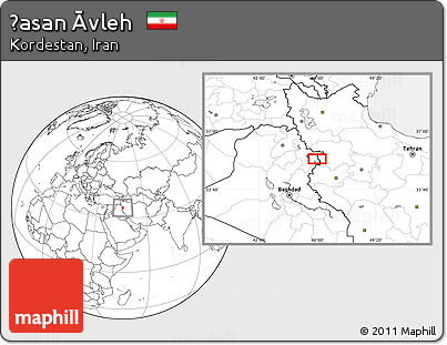 Blank Location Map of Ḩasan Āvleh