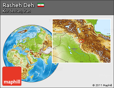 Physical Location Map of Rasheh Deh