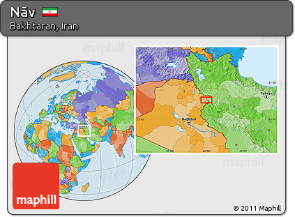 Political Location Map of Nāv