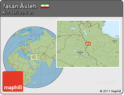 Savanna Style Location Map of Ḩasan Āvleh
