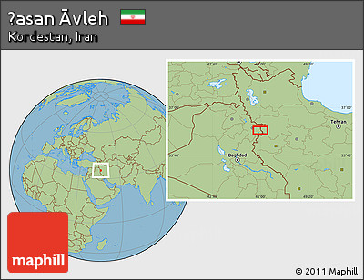 Savanna Style Location Map of Ḩasan Āvleh