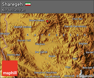 Physical Map of Sharegeh