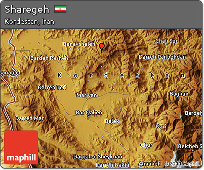 Physical Map of Sharegeh
