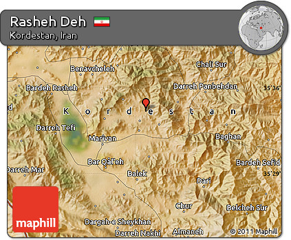 Satellite Map of Rasheh Deh