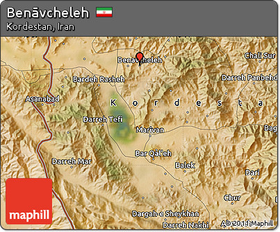 Satellite Map of Benāvcheleh