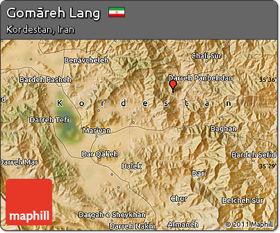 Satellite Map of Gomāreh Lang