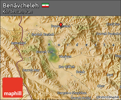 Satellite Map of Benāvcheleh