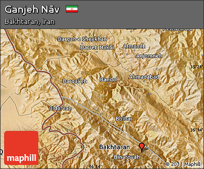 Satellite Map of Ganjeh Nāv