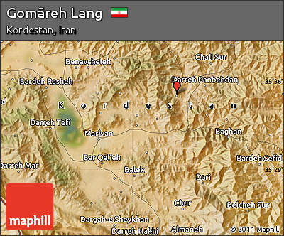 Satellite Map of Gomāreh Lang
