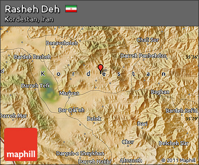 Satellite Map of Rasheh Deh