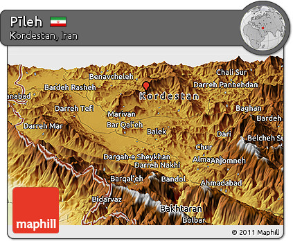 Physical Panoramic Map of Pīleh