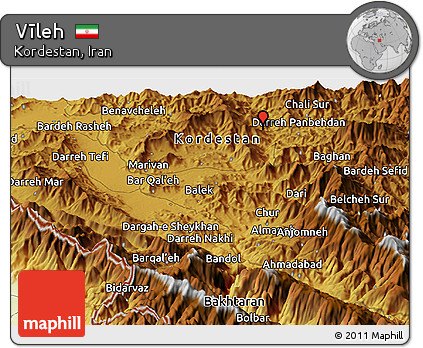 Physical Panoramic Map of Vīleh