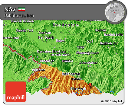Political Panoramic Map of Nāv