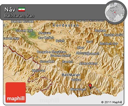 Satellite Panoramic Map of Nāv