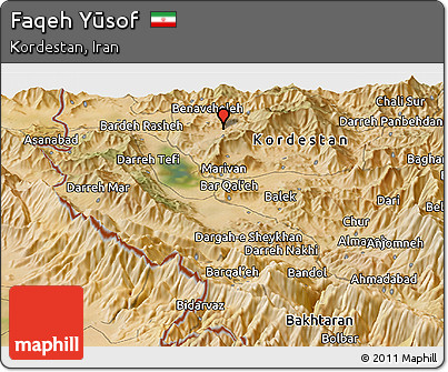 Satellite Panoramic Map of Faqeh Yūsof
