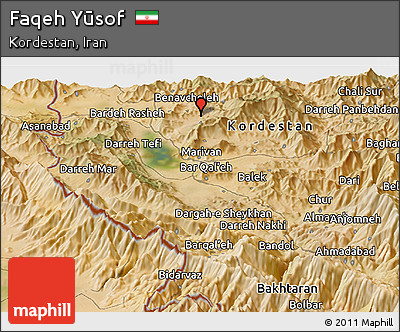 Satellite Panoramic Map of Faqeh Yūsof
