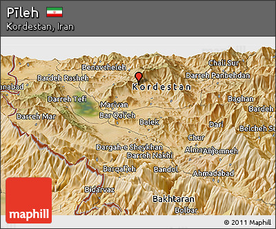 Satellite Panoramic Map of Pīleh