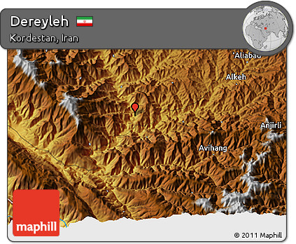Physical 3D Map of Dereyleh