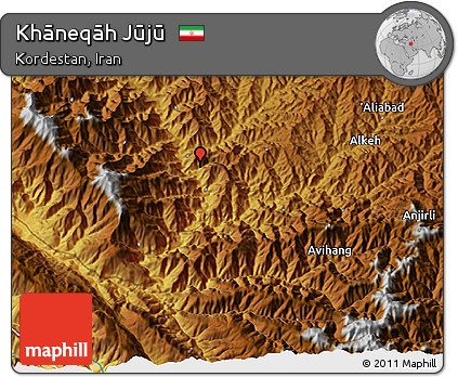 Physical 3D Map of Khāneqāh Jūjū
