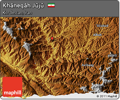 Physical 3D Map of Khāneqāh Jūjū