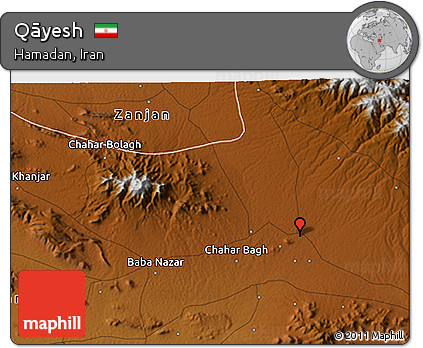 Physical 3D Map of Qāyesh
