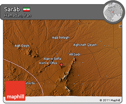 Physical 3D Map of Sarāb
