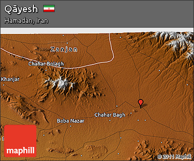 Physical 3D Map of Qāyesh