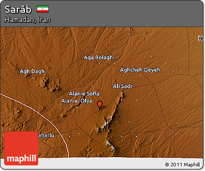 Physical 3D Map of Sarāb