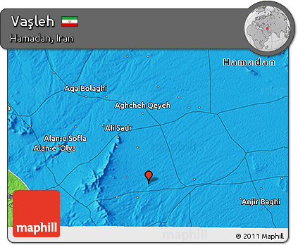 Political 3D Map of Vaşleh