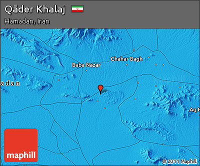 Political 3D Map of Qāder Khalaj