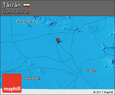 Political 3D Map of Ţāsrān
