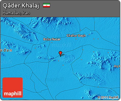 Political 3D Map of Qāder Khalaj