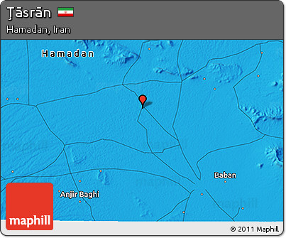 Political 3D Map of Ţāsrān