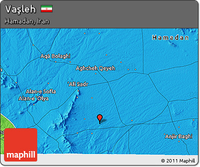 Political 3D Map of Vaşleh