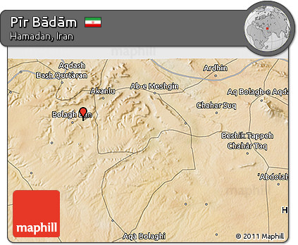 Satellite 3D Map of Pīr Bādām