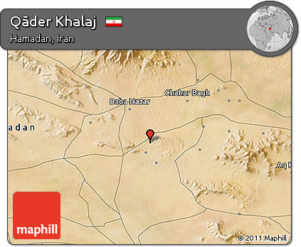 Satellite 3D Map of Qāder Khalaj