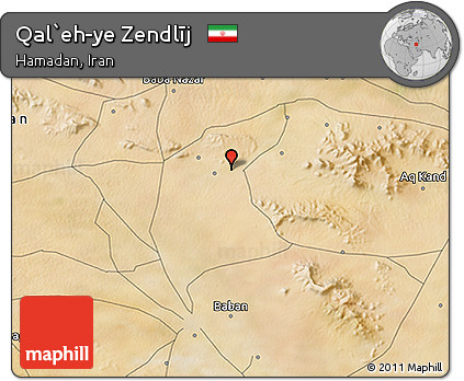Satellite 3D Map of Qal`eh-ye Zendlīj