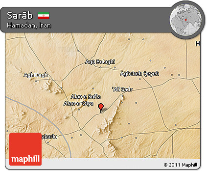 Satellite 3D Map of Sarāb