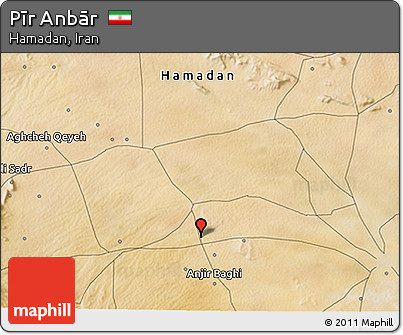 Satellite 3D Map of Pīr Anbār