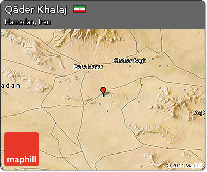 Satellite 3D Map of Qāder Khalaj