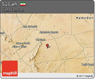 Satellite 3D Map of Sūlījeh