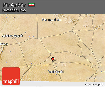 Satellite 3D Map of Pīr Anbār