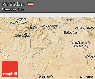 Satellite 3D Map of Pīr Bādām