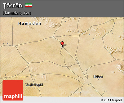 Satellite 3D Map of Ţāsrān