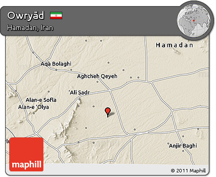 Shaded Relief 3D Map of Owryād
