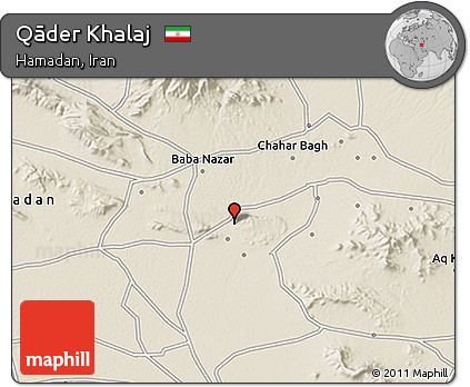 Shaded Relief 3D Map of Qāder Khalaj